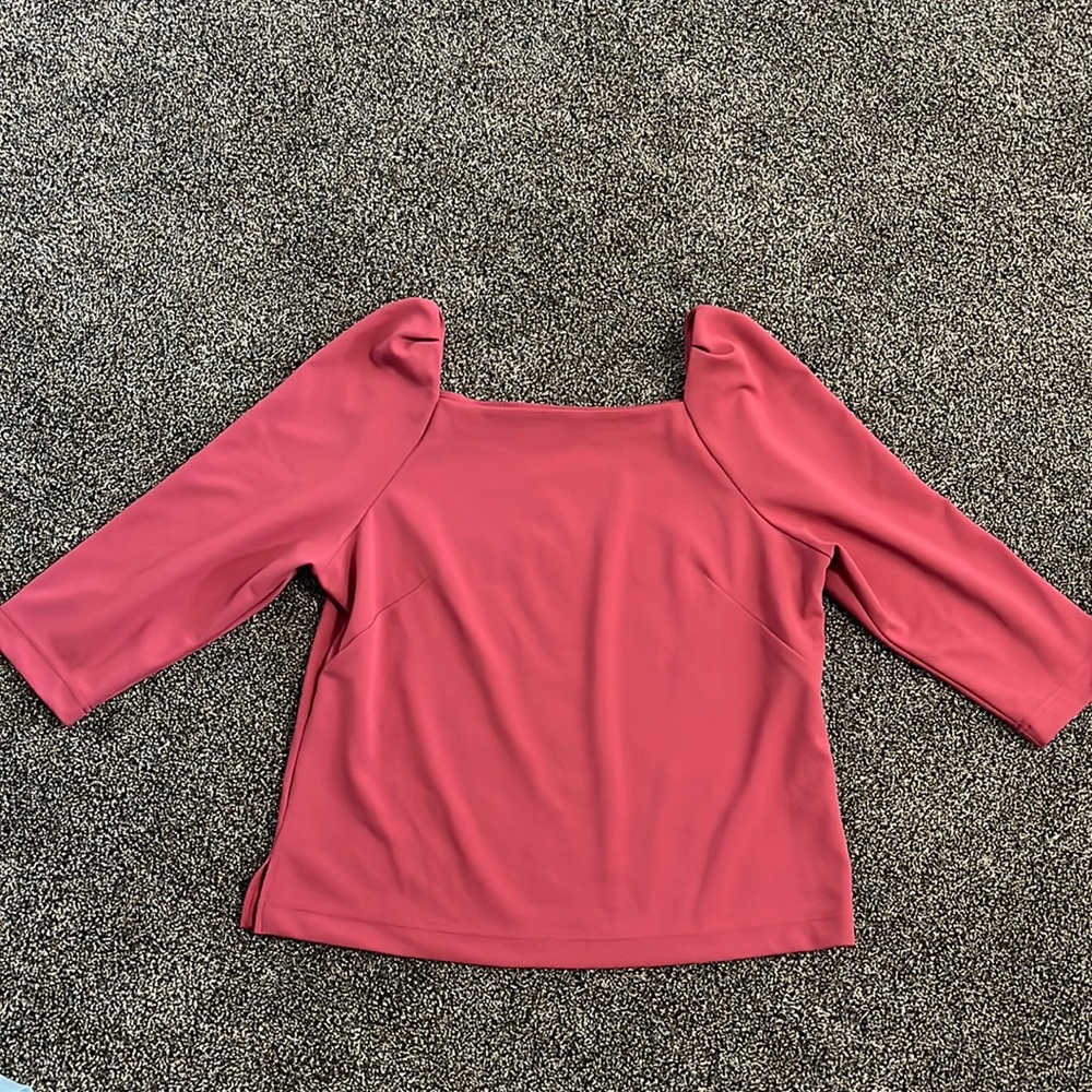 Melloday reddish pink square neck box neck top, medium